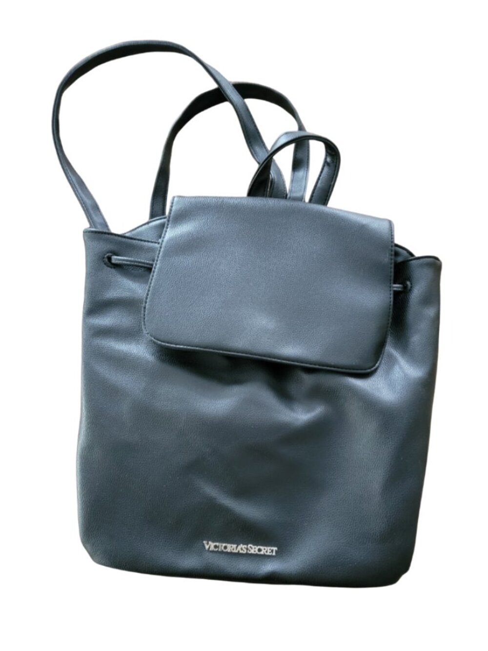 Victoria's Secret faux leather drawstring backpack purse